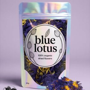 Whole Dried Blue Lotus Flower 50g pack main image